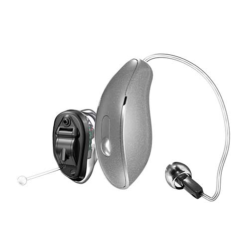 Aparelho Auditivo modelo retroauricular na cor bege